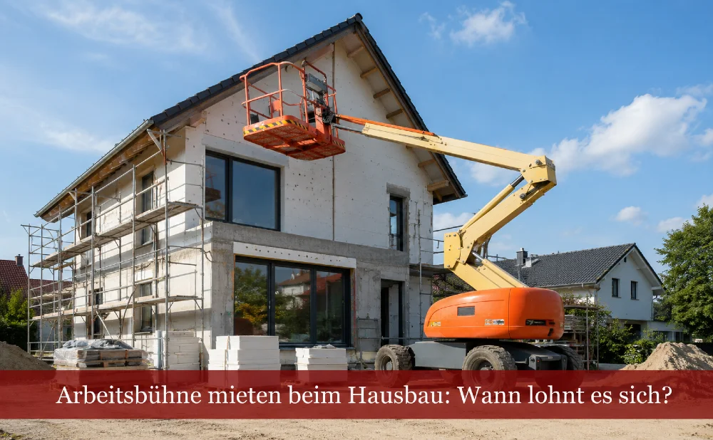 Arbeitsbühne mieten beim Hausbau: Lohnt es sich? Symbolbild