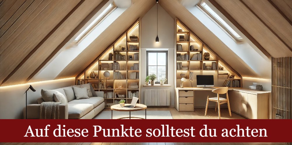 Dachboden ausbauen - auf diese Punkte achten