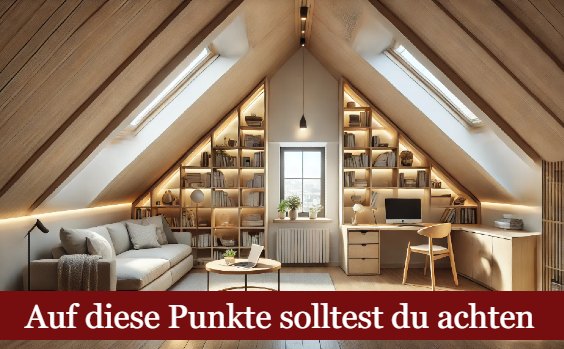 Dachboden ausbauen - auf diese Punkte achten
