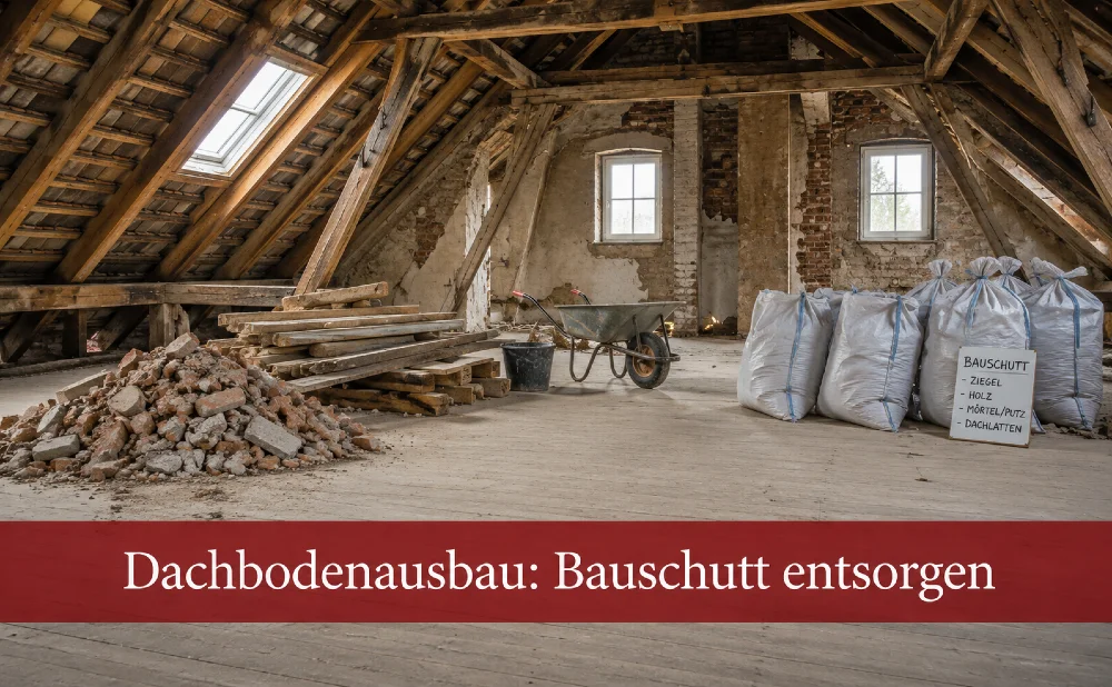 Dachbodenausbau: Bauschutt richtig entsorgen - Symbolbild