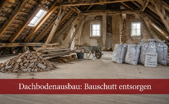 Dachbodenausbau: Bauschutt richtig entsorgen - Symbolbild