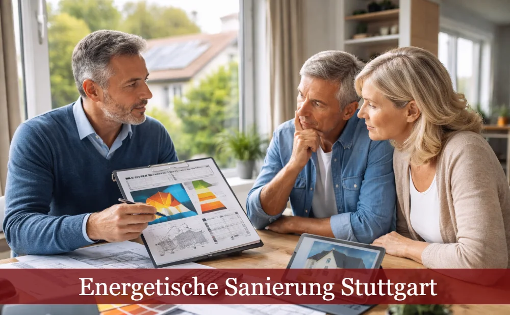 Paar lässt sich von einem Energieberater beraten