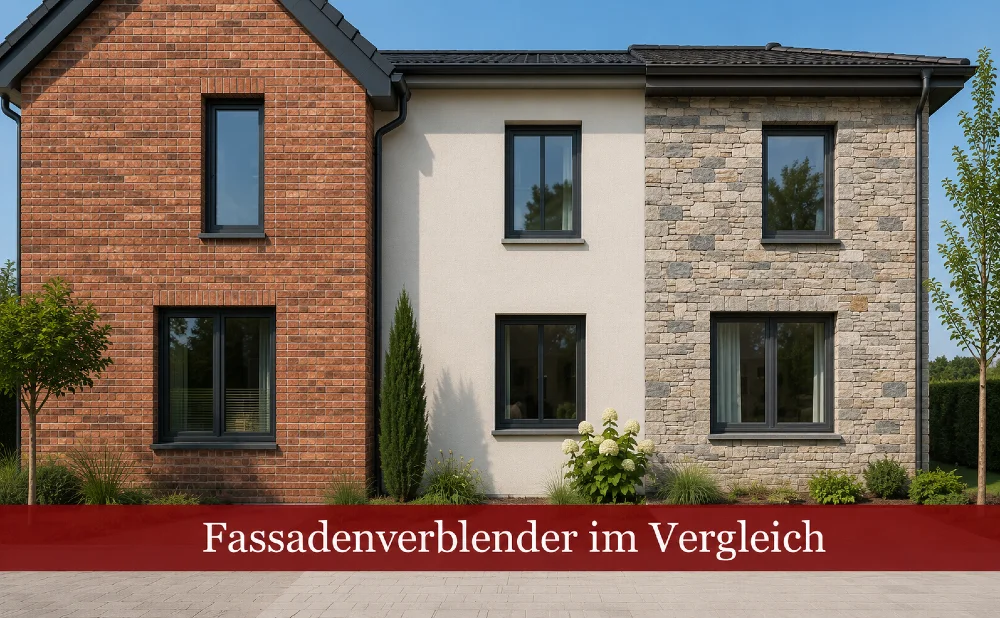 Fassadenverblender im Vergleich - Symbolbild