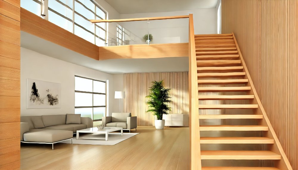 Treppe aus Holz