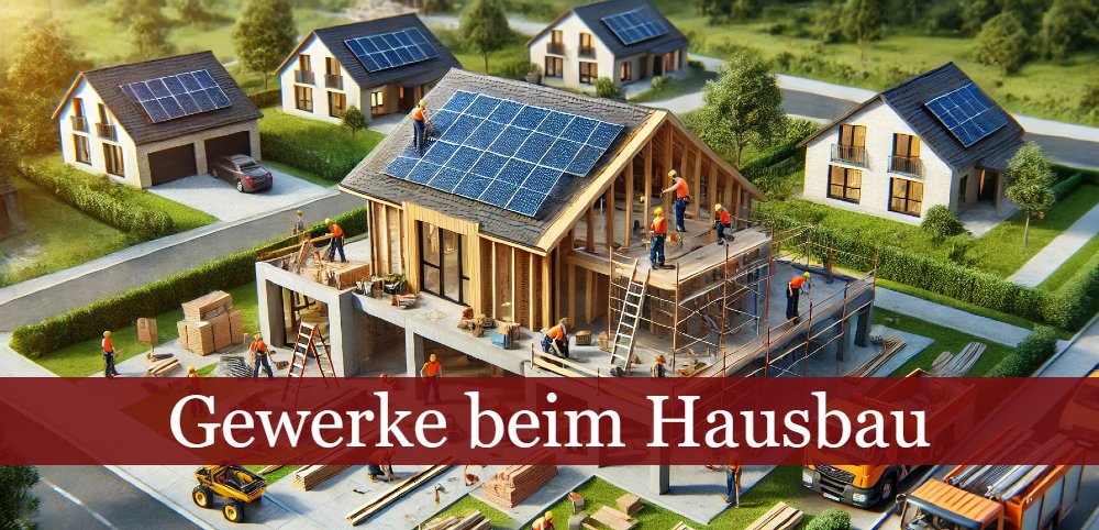 Gewerke beim Hausbau - Symbolbild