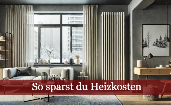 Heizkosten Sparen - Wohnzimmer mit Heizung