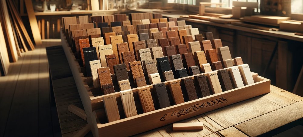 Holztafeln in Werkstatt