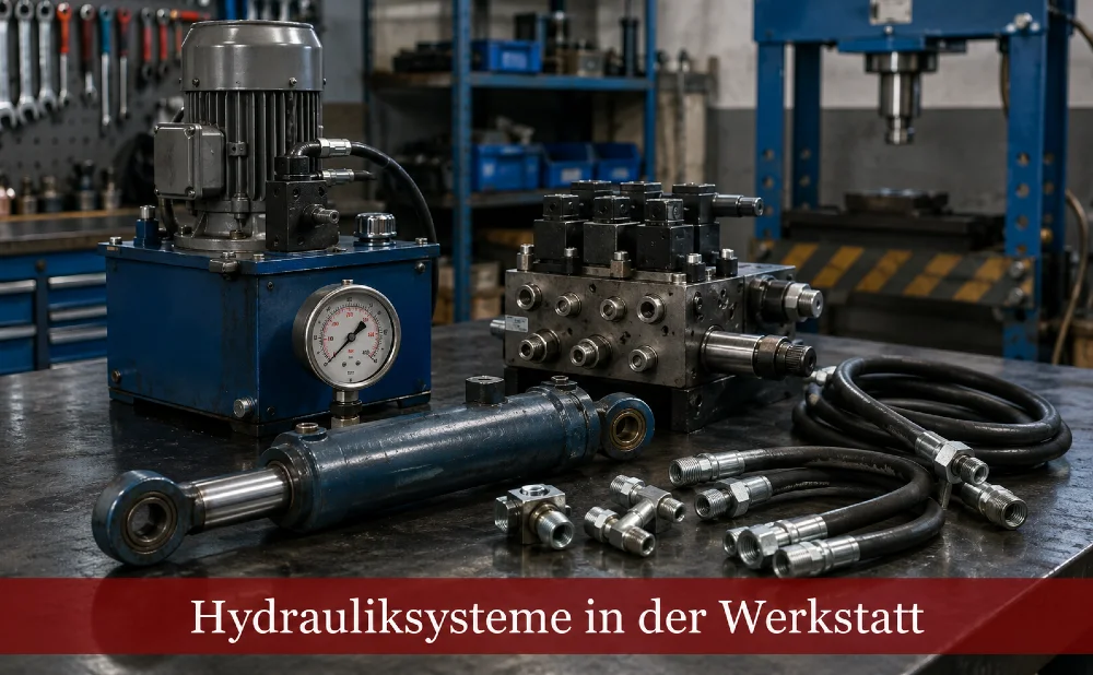 Hydrauliksysteme in der Werkstatt - Symbolbild