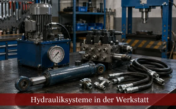 Hydrauliksysteme in der Werkstatt - Symbolbild