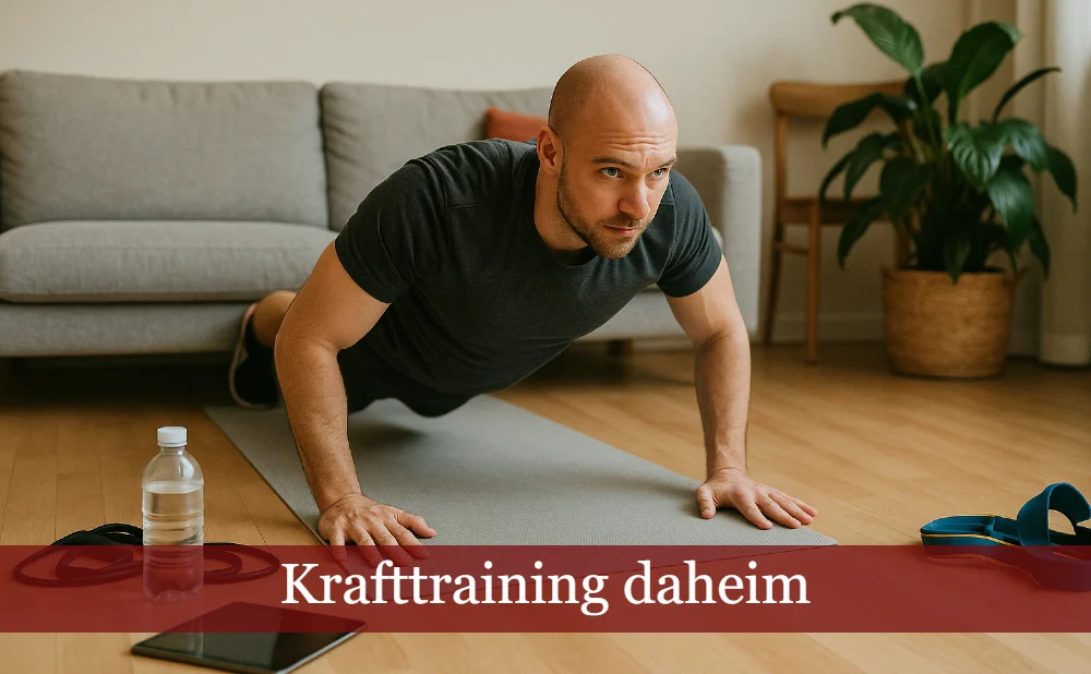 Eigengewichtstraining im Wohnzimmer