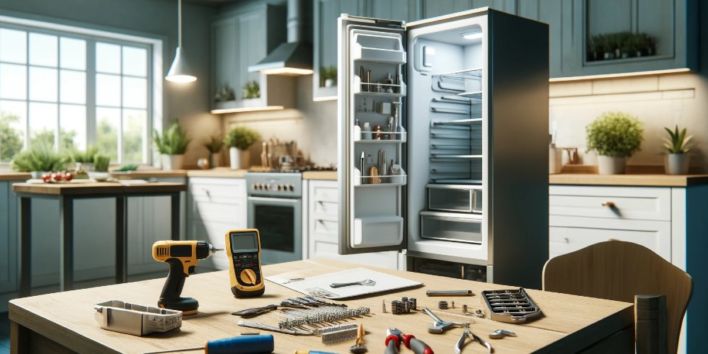 Defekter Kühlschrank, Werkzeug