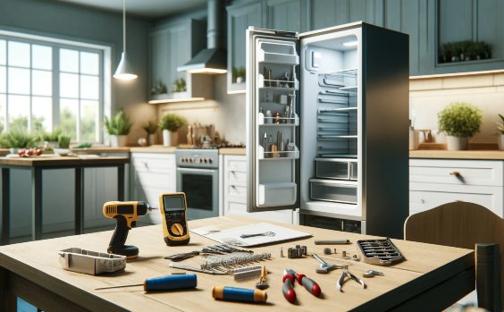 Defekter Kühlschrank, Werkzeug