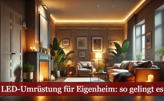 Wohnzimmer auf LED umgerüstet