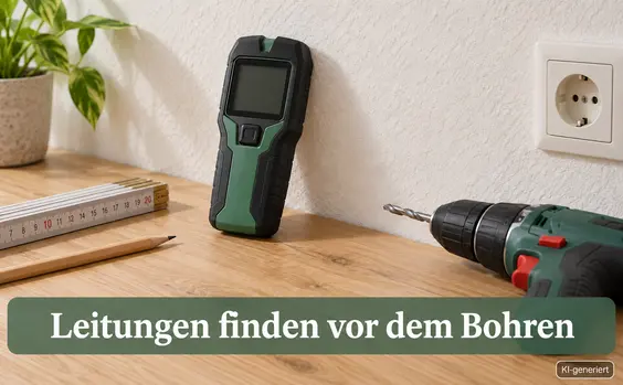 Leitungen finden vor dem Bohren - Bohrer, Steckdose und Ortungsgerät