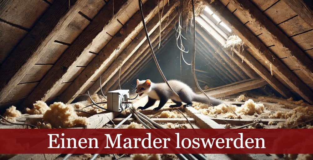 Marder auf Dachboden