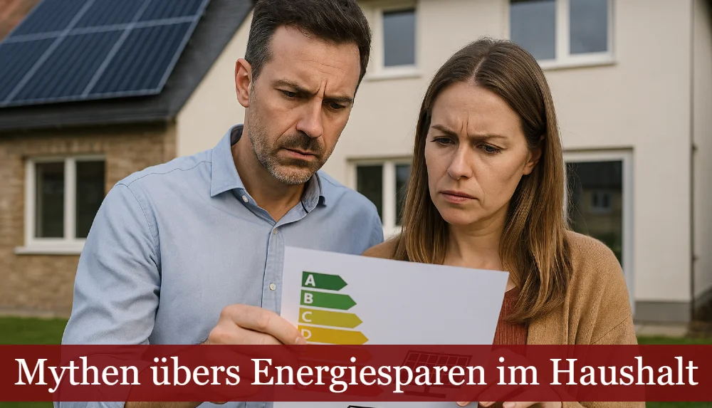 Mythen über das Energiesparen: Ehepaar rätselt über Bild