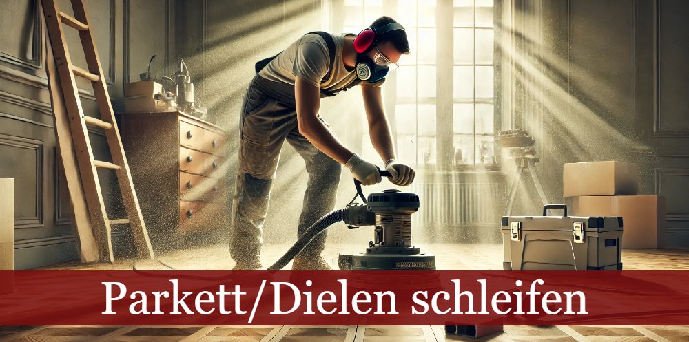 Parkettschliff mit Maschine