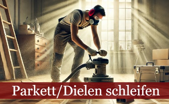 Parkettschliff mit Maschine