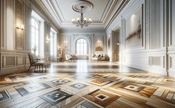 Verlegemuster in einem Schloss