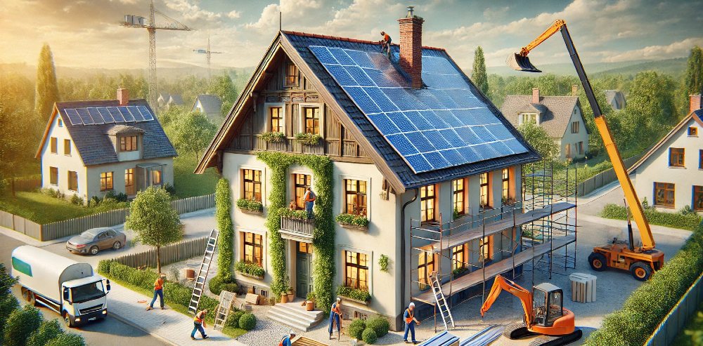 Ein Haus wird saniert