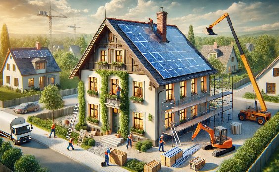 Ein Haus wird saniert