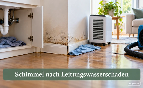 Schimmel nach Leitungswasserschaden - Symbolbild
