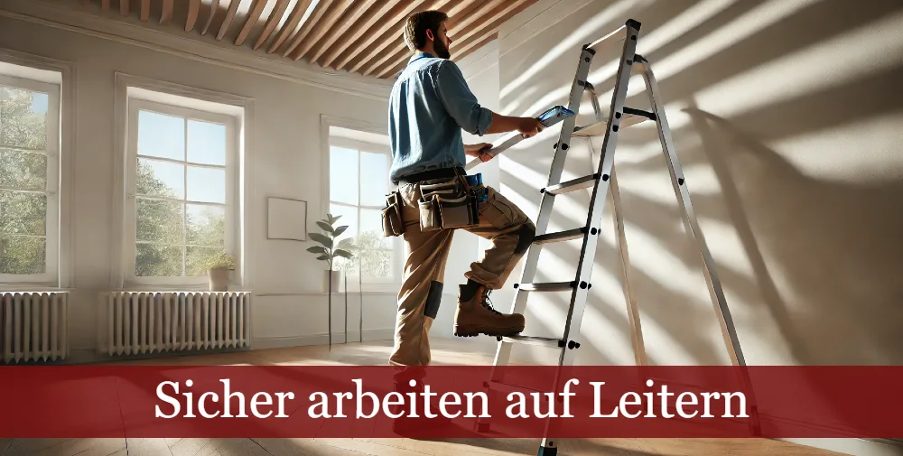 Sicher arbeiten auf Leitern