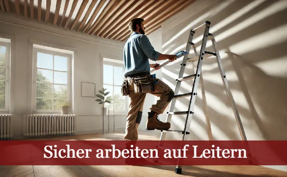 Sicher arbeiten auf Leitern