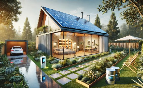 Smartes Einfamilienhaus mit Garage und Garten