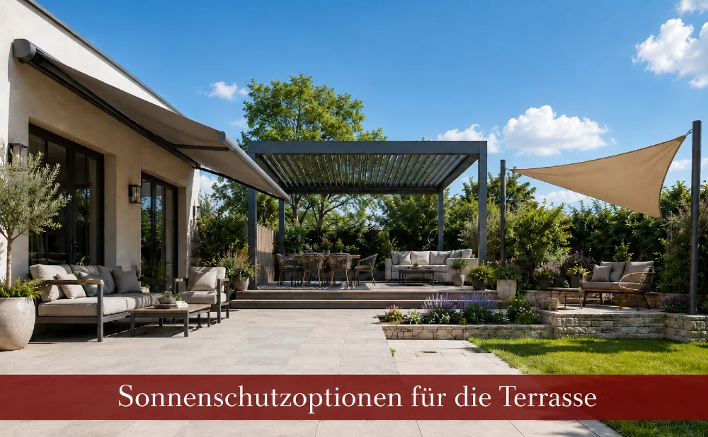 Sonnenschutzoptionen für die Terrasse - Symbolbild