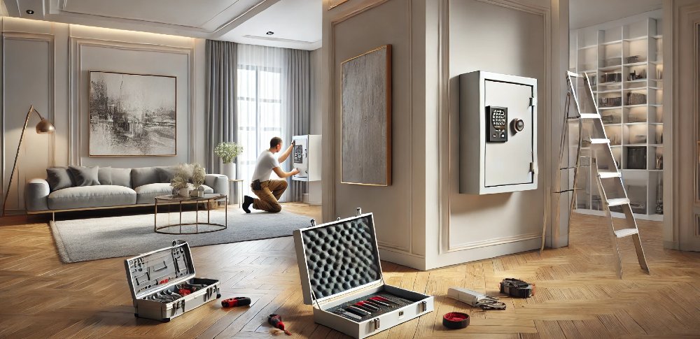 Tresor wird im Haus eingebaut