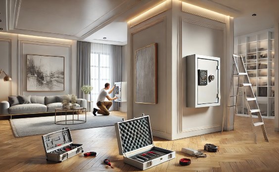 Tresor wird im Haus eingebaut