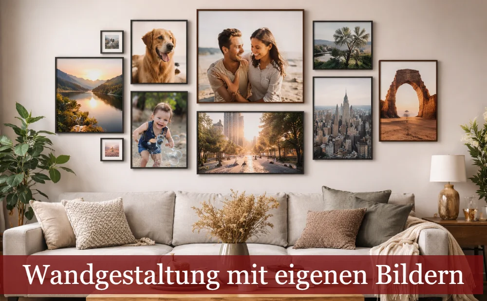 Wohnzimmer mit eigenen Motiven