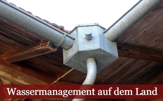 Verteilung Regenrohr auf Scheune