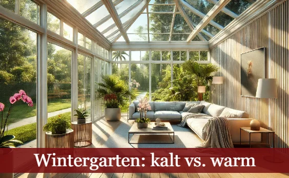 Wintergarten: kalt vs. warm (Symbolbild)