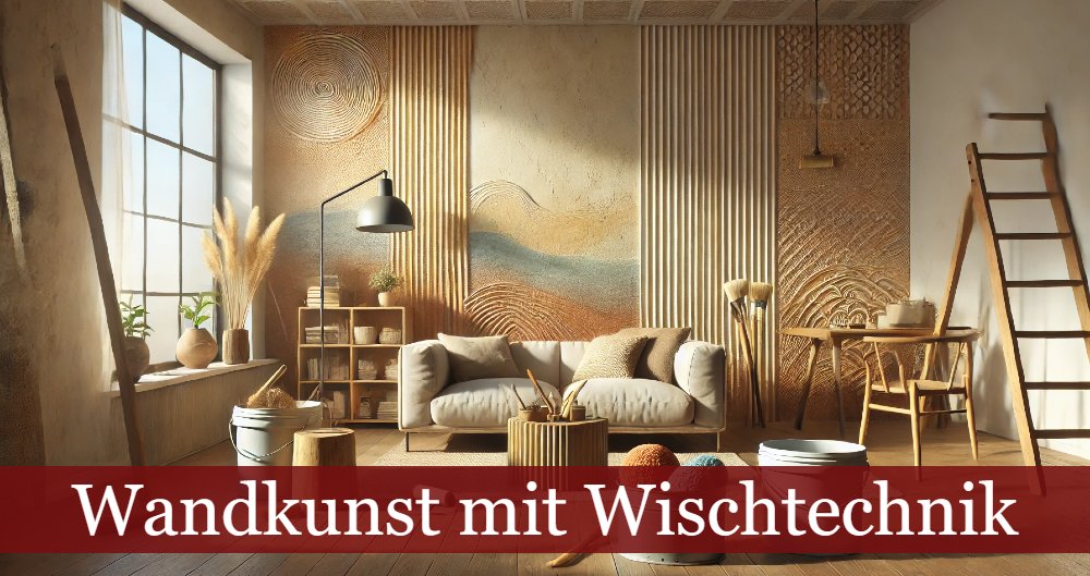Wandkunst Wischtechnik