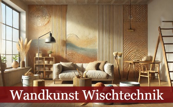 Wandkunst Wischtechnik
