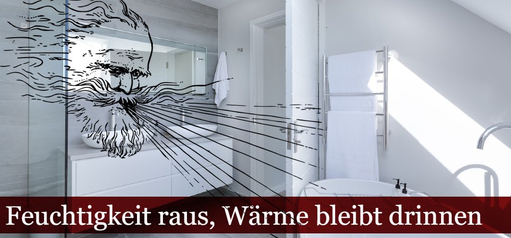 Badezimmer mit Wind