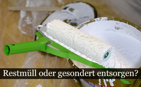 Farbutensilien entsorgen
