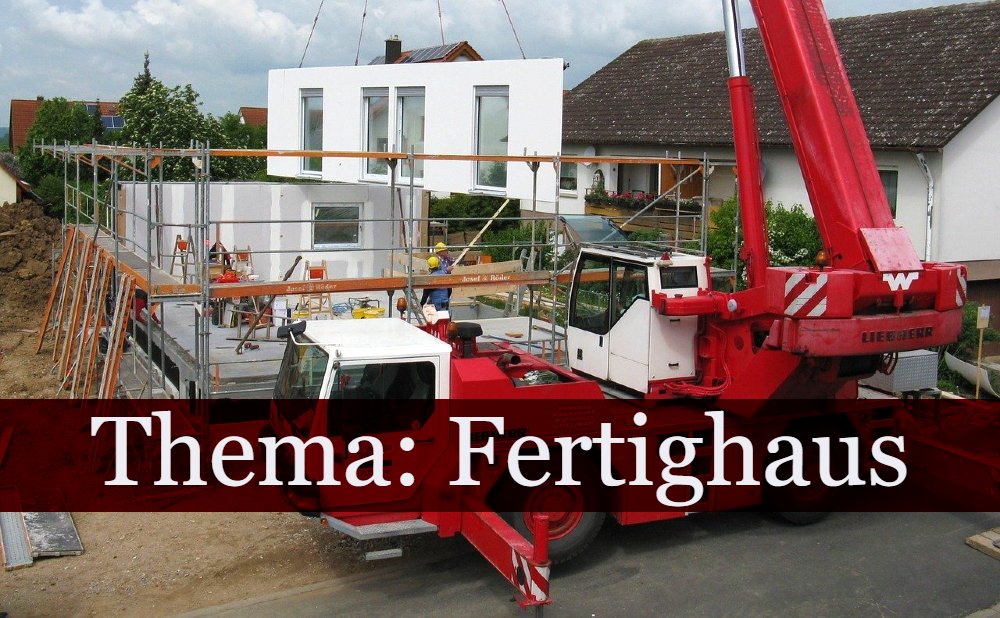 Fertighaus Kran Bauteile