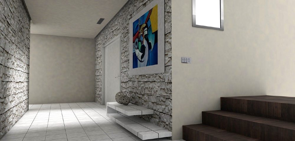 Flur leer grau