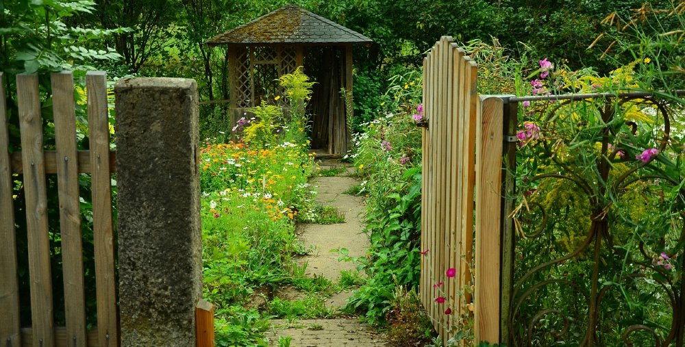 Gartentor: Zugang zu urigem Garten