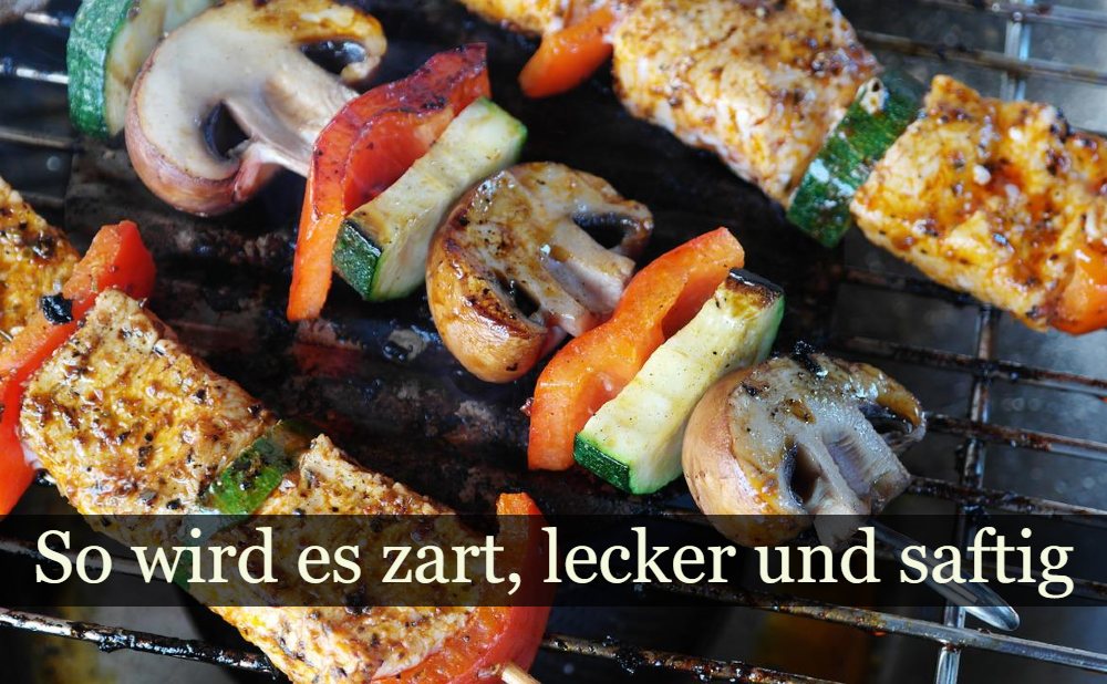 Grillspieße aus Fleisch und Gemüse