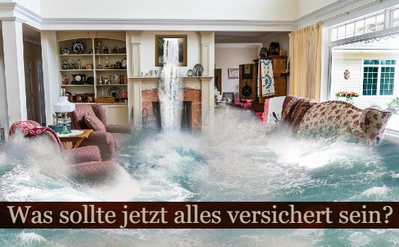 Wasserschäden im Wohnzimmer