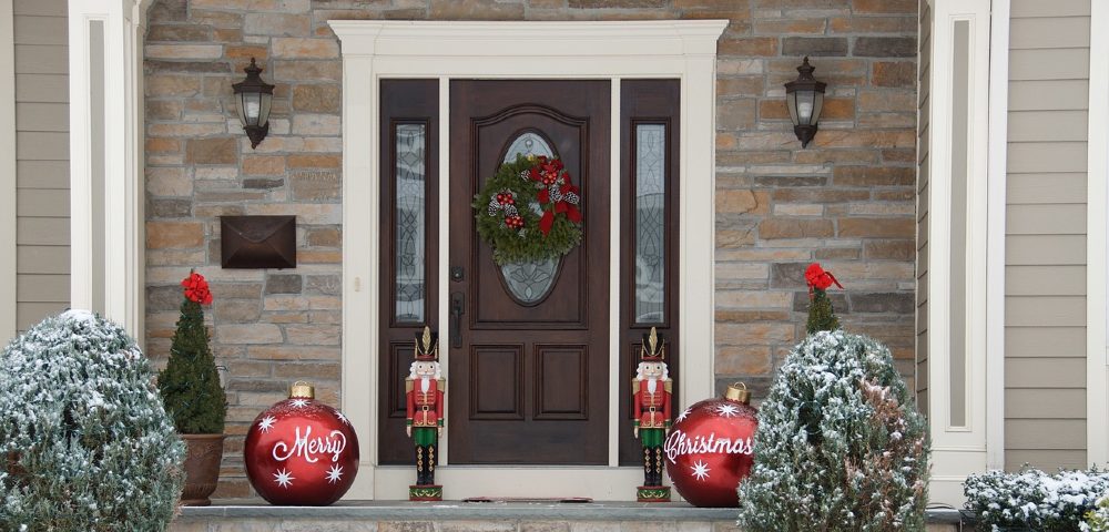 Eingangstür Haus Weihnachten