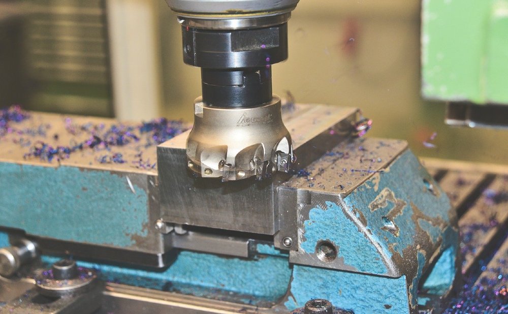 Fräse in der Metallbearbeitung