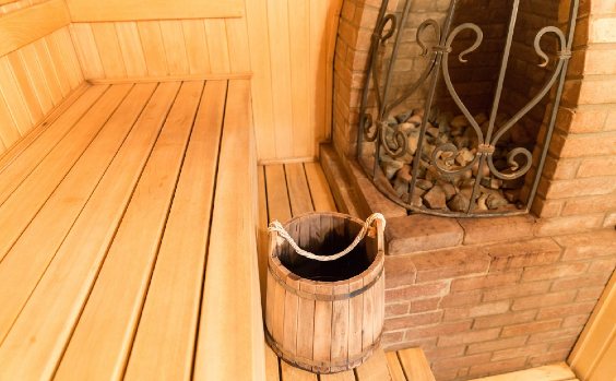 Ofen in einer Sauna