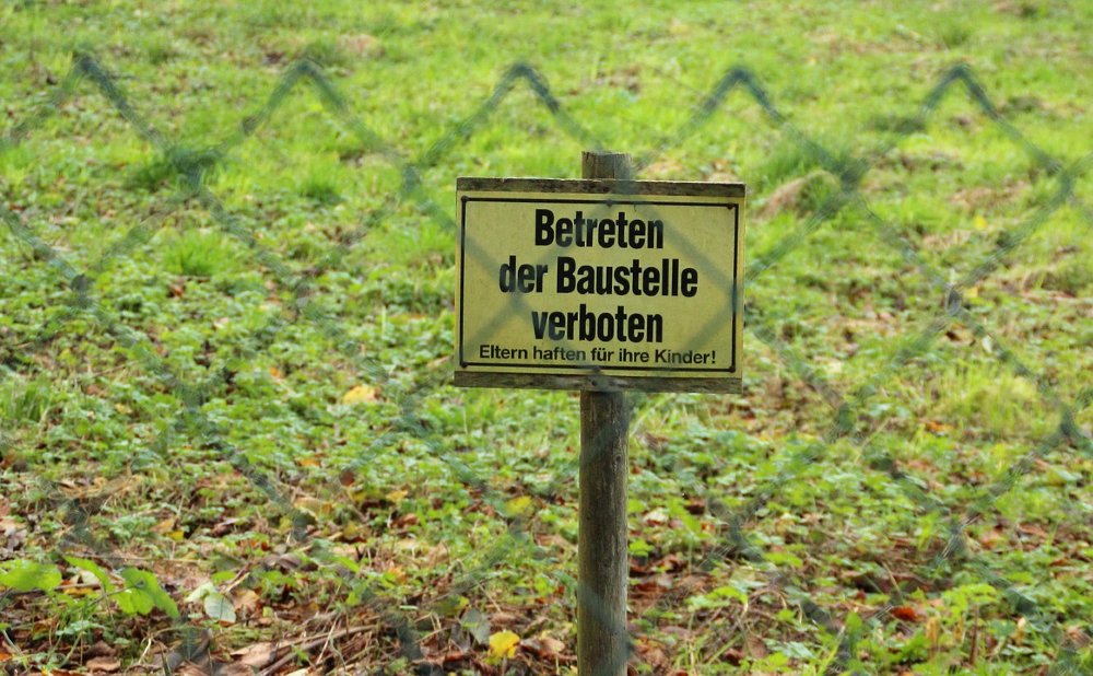 Schild Betreten Baustelle verboden