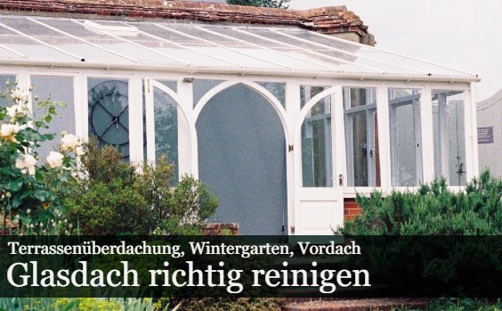 Terrassenüberdachung reinigen