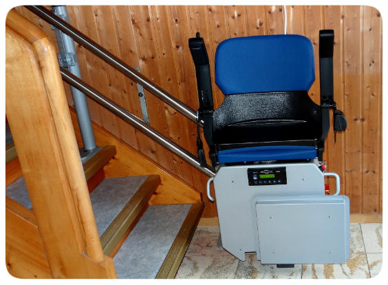Treppenlift blau